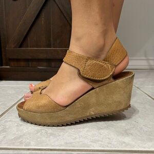 Predro Garcia Utiel Suede Wedge Sandals